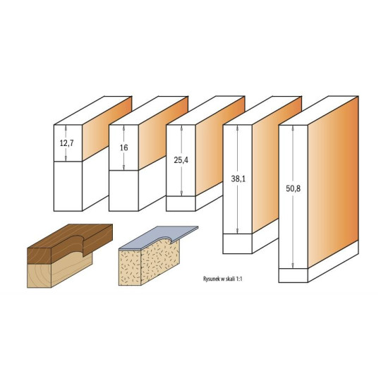 Frez prosty z dolnym łożyskiem Frez prosty z dolnym łożyskiem