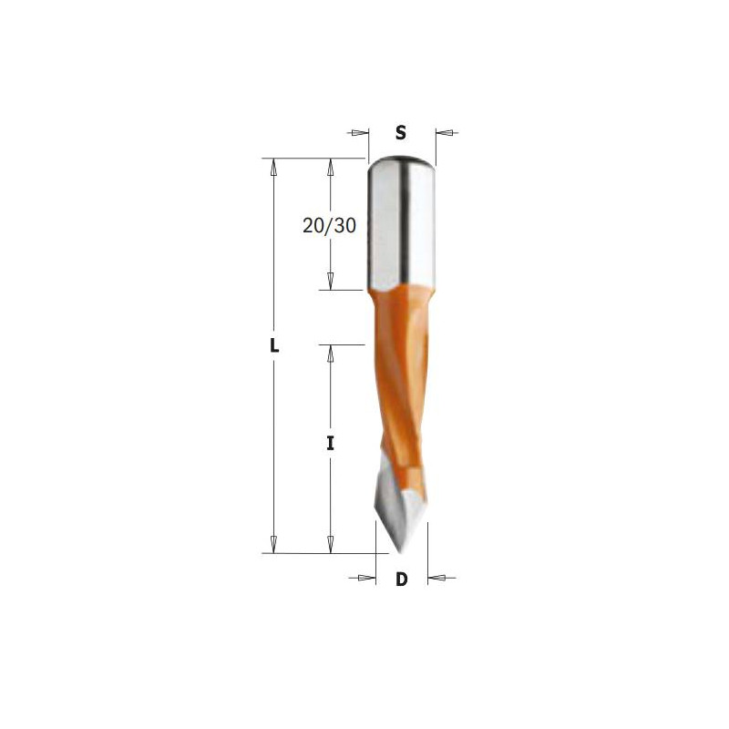 Wiertło przelotowe S10x20mm S10x30mm CMT 381.050.12