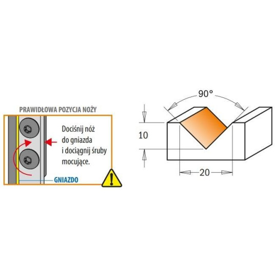 665.200.11 Frez HW z wym. pł. D-23 I-11 L-60 S-8 A-90 stopni CMT