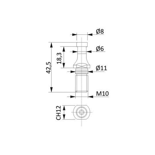 Końcówka do uchwytów ISO Końcówka do uchwytów ISO