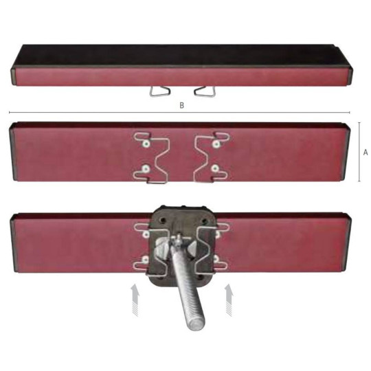 P34038 Stopa antypoślizgowa 6x70 cm do Multipodpory PIHER