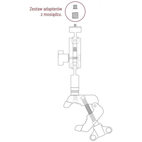 P34061 Uchwyt wielofunkcyjny (laser,kamera itp) Adapter gwintu 58-38-18 - PIHER