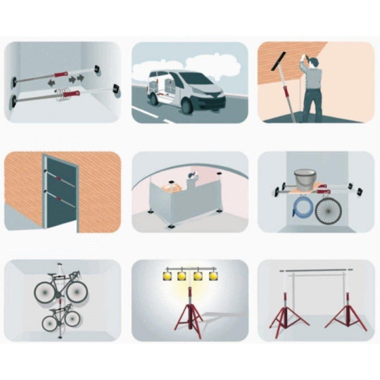 PIHER Multi-podpora teleskopowa 