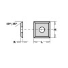 105104 Płytka HM 10,5x10,5x1,5 mm HC05 d-4,035 ITA TOOLS