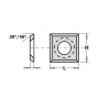 114214 Płytka HM 14,0x14,0x2,0 mm K KCR08 d-6,40 30 ITA TOOLS