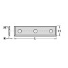 450123 Płytka HM 50,0x12,0x1,7 mm S SMG02 a-37,0353 otwory ITA TOOLS