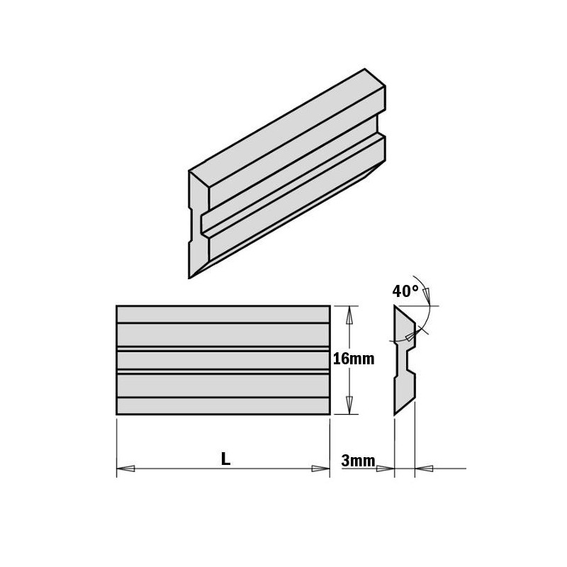 Nóż Centrolock 930,0x16,0x3,0 HPS ITA TOOLS KS3.930.03 komplet 2 szt.
