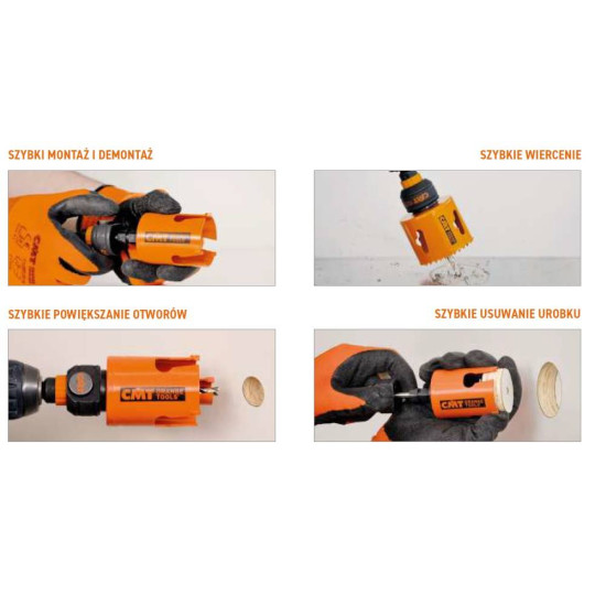 Otwornica Bi-Metal+ 79 mm max rpm Metal/Nierdzewka/Żeliwo/ALU CMT 551-079X