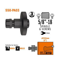 Adaptor 5/8" do otwornic > 150 mm 3 szt. CMT 550-PA03