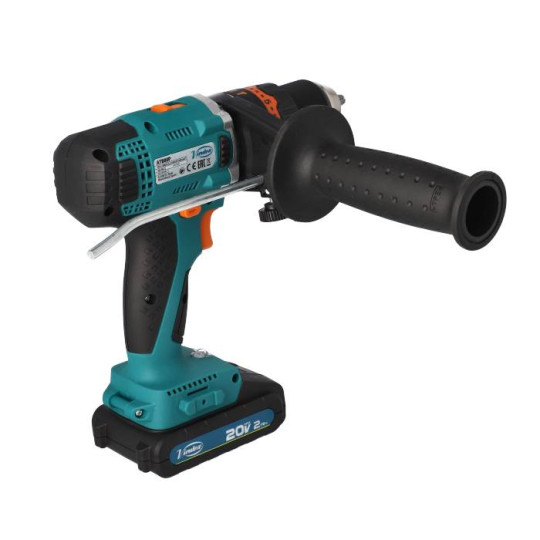 ATB80P Wiertarko-wkrętarka udarowa 20V + 2 szt bateria 2.0 Ah VIRUTEX ATB80P Wiertarko-wkrętarka udarowa 20V + 2 szt bateria 2.0 Ah VIRUTEX
