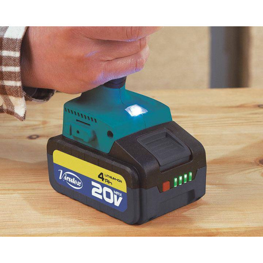 ATB80P Wiertarko-wkrętarka udarowa 20V + 2 szt bateria 4.0 Ah VIRUTEX ATB80P Wiertarko-wkrętarka udarowa 20V + 2 szt bateria 4.0 Ah VIRUTEX