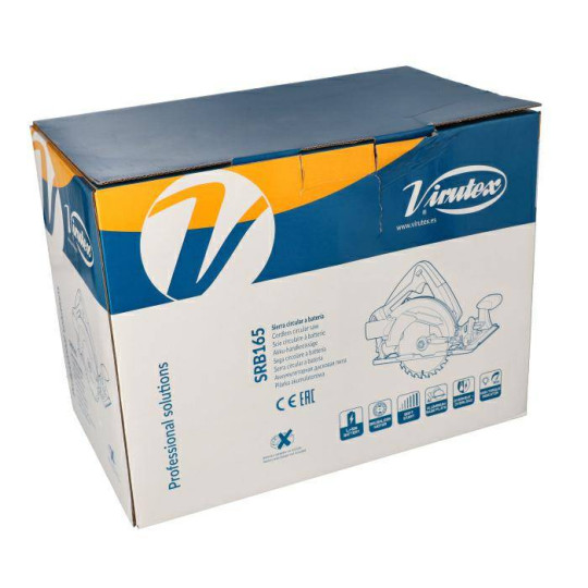 SRB165 Pilarka akumulatorowa 20V Silnik bezszczotkowy wym tarcz. 165/20mm 4800 RPM bez akumlatora VIRUTEX SRB165 Pilarka akumulatorowa 20V Silnik bezszczotkowy wym tarcz. 165/20mm 4800 RPM bez akumlatora VIRUTEX