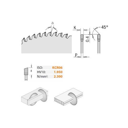 223.048.06H Piła HM D160 F20 Z48 K2,2/1,6 MTCG 0° CMT 223.048.06H Piła HM D160 F20 Z48 K2,2/1,6 MTCG 0° CMT
