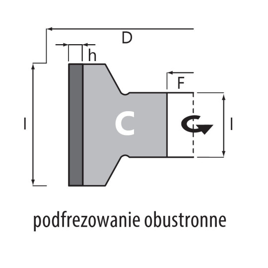 DGM.070030064.4LC4 Głowica DIA D-70 I-64 d-30+2CH LN Z-3+3 (Z24) H-4,5 LH podfrez. obustronne Holz-her / POD KLUCZ / 1801 1802 ITA TOOLS