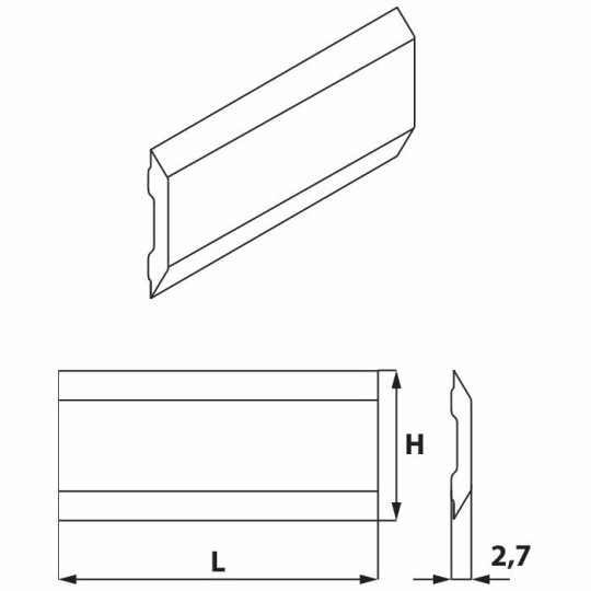 Nóż strugający systemowy Enshin 80,0x12,0x2,7 HSS ITA TOOLS KS7.080.01 komplet 2 szt.