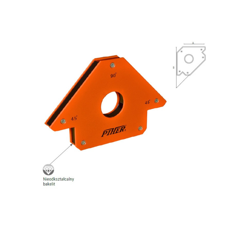 Kątownik magnetyczny 45-90 stopni mod.Q1 PIHER P29003