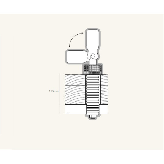 Uniwersalna śruba z ogranicznikiem TS 28x75 mm PIHER P19124