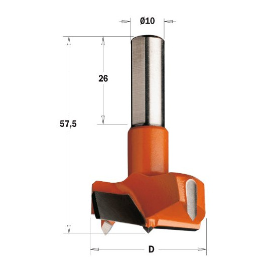 Wiertło Puszkowe HWD-30 L-57,5 S-10x26 LH 317.300.12
