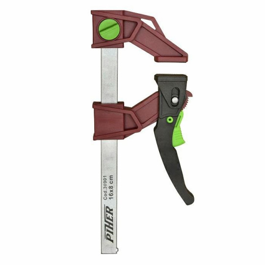 Ścisk stolarski Light PAL 16 cmmax. siła nacisku 120 kg, ramię 8 cm, szyna 20x5 mm PIHER P30901