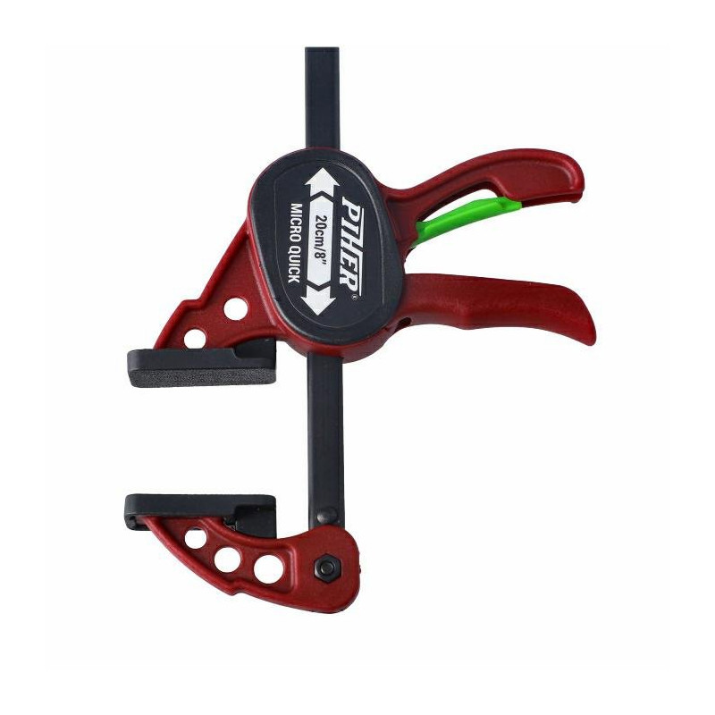 Ścisk stolarski Micro Quick 10 cmmax. siła nacisku 25 kg , ramię 5,5 cm, szyna 8x3 mm zestaw 2 szt PIHER P52015