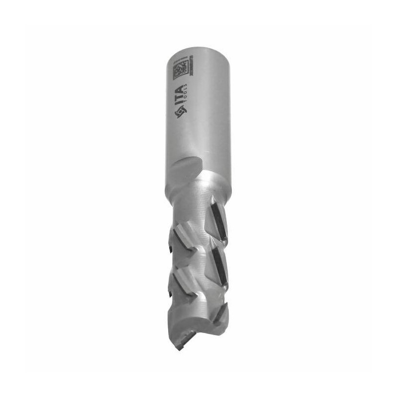 DTL.18.043.20.0SR Frez diamentowy Z2+1 D-18 I-43 L-105 S-20x50 RH (10+1)PCD a25° H2,5 4 spirale korpus STAL ITA TOOLS