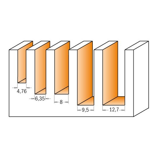 Zestaw 5 frezów spiralnych pozytyw Zestaw 5 frezów spiralnych pozytyw