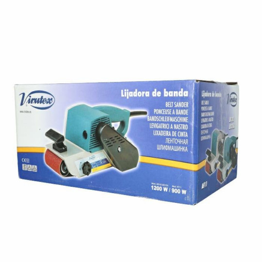 Szlifierka taśmowa 1200W, 420 m min, pow. rob. 175x100mm + worek na pył VIRTUEX LB31EA Szlifierka taśmowa 1200W, 420 m min, pow. rob. 175x100mm + worek na pył VIRTUEX LB31EA