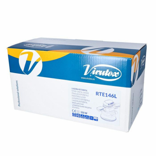 Szlifierka mimośrodowa 350W, oscylacja 4mm, dysk 150mm, RPM 4000–8000 VIRTUEX RTE146L