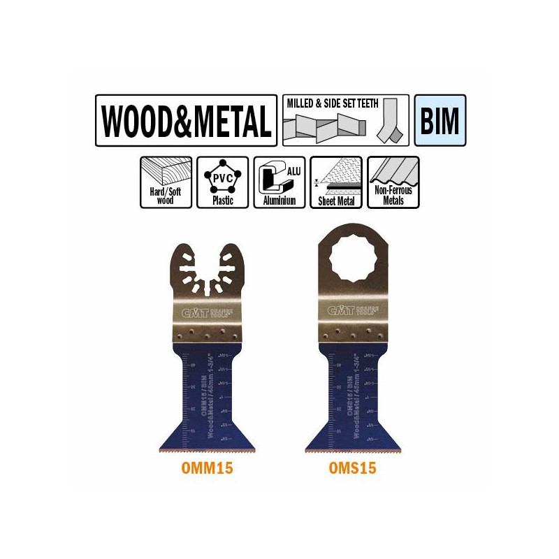 Brzeszczot oscylacyjny W-45 I-48 TPI-18 1 szt. uchywt uniwersalny CMT OMM15-X1