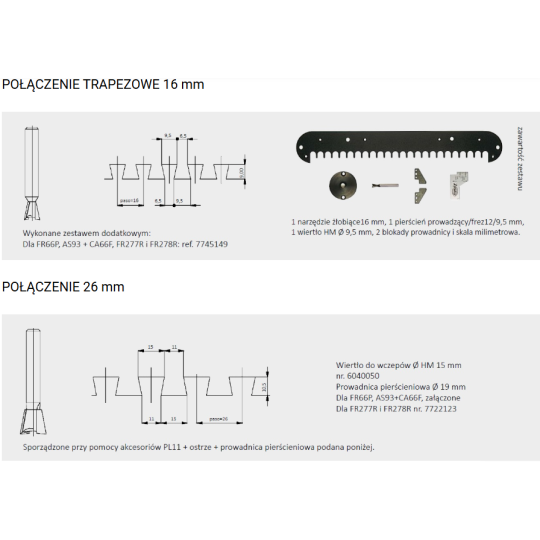 PL11 Szablon do frezowania połączeń 360mm, grubość obrabianej płyty 10-30mm, 6,2kg VIRUTEX
