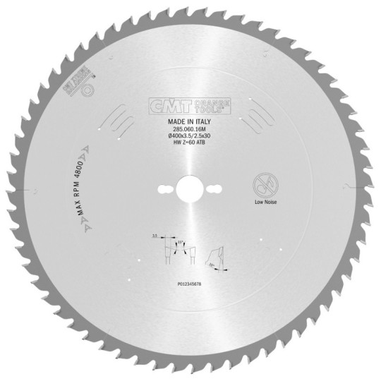 285.060.16M Piła tarcza do cięcia poprzecznego i wzdłużnego CMT