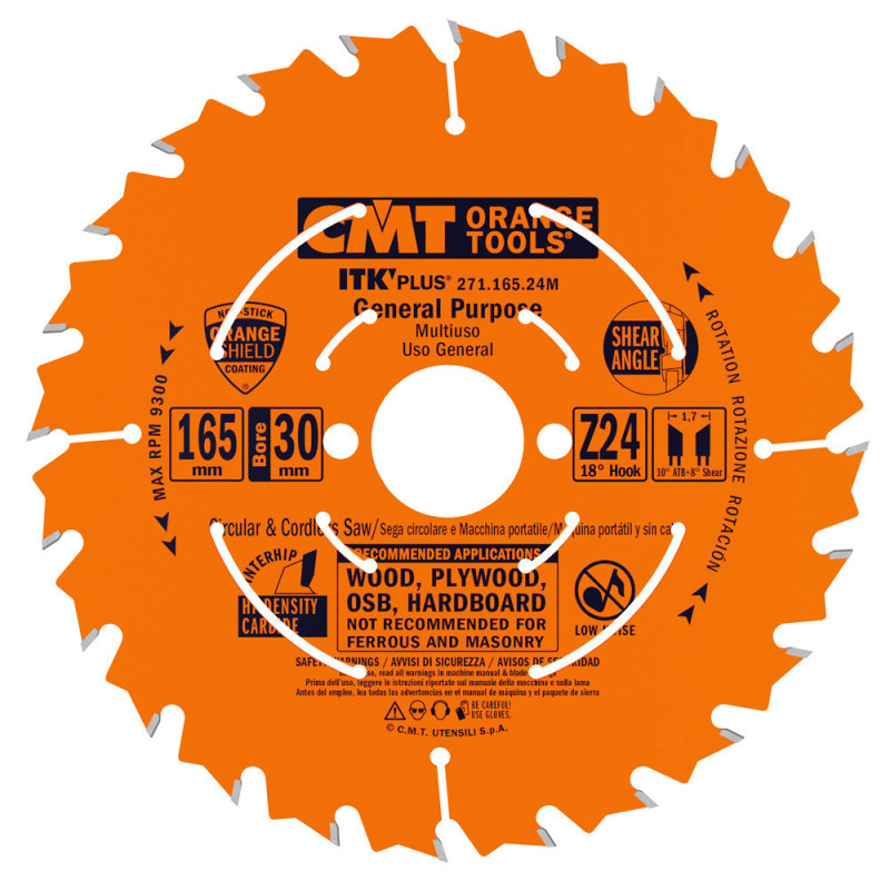 271.165.24M Ultra cienka piła tarcza ITK PLUS do cięcia wzdłużnego CMT