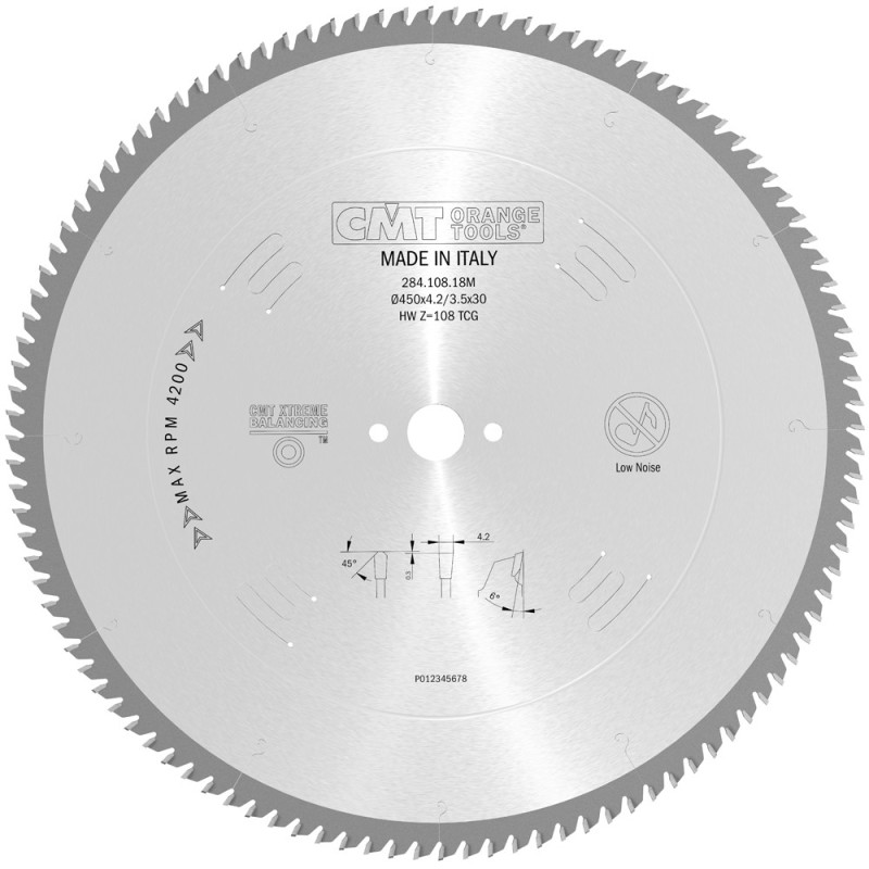 284.108.18M Piła tarcza HM D-450 F-30 Z-108 K/P-3,8/3,2 TCG 5&deg;POS CMT