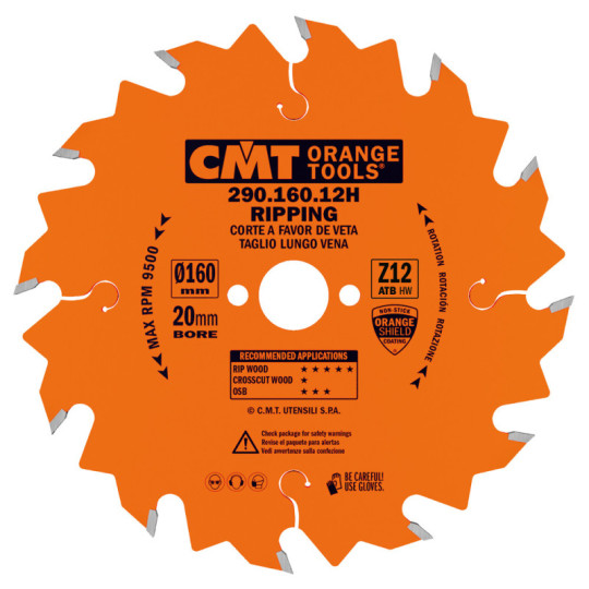 290.160.12H Piła tarcza do cięcia wzdłużnego do elektronarzędzi CMT