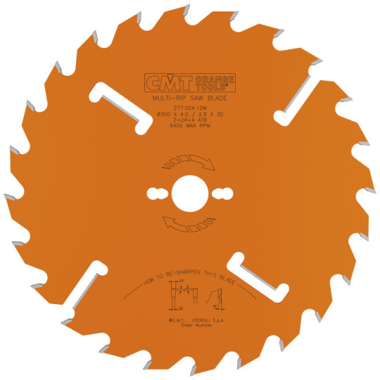 277.024.12M Piła tarcza do wielopił o grubym zębie CMT