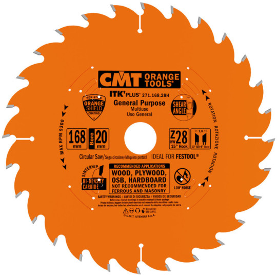 271.168.28H Ultra cienka piła tarcza ITK do cięcia poprzecznego CMT