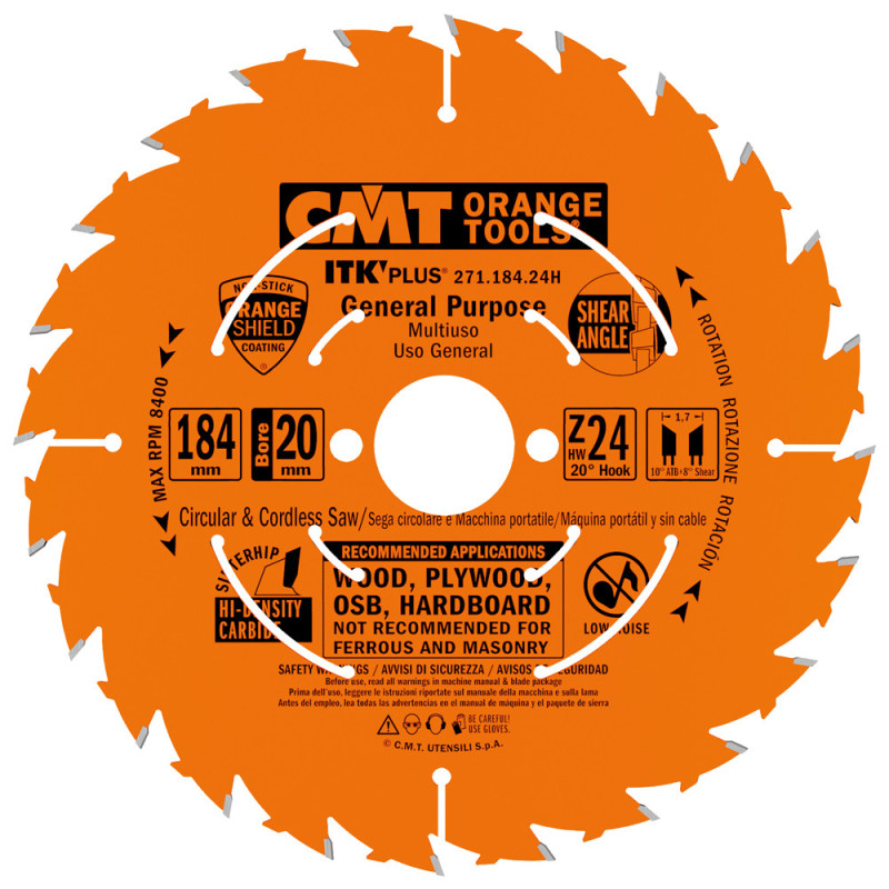 271.184.24M Ultra cienka piła tarcza ITK PLUS do cięcia wzdłużnego CMT