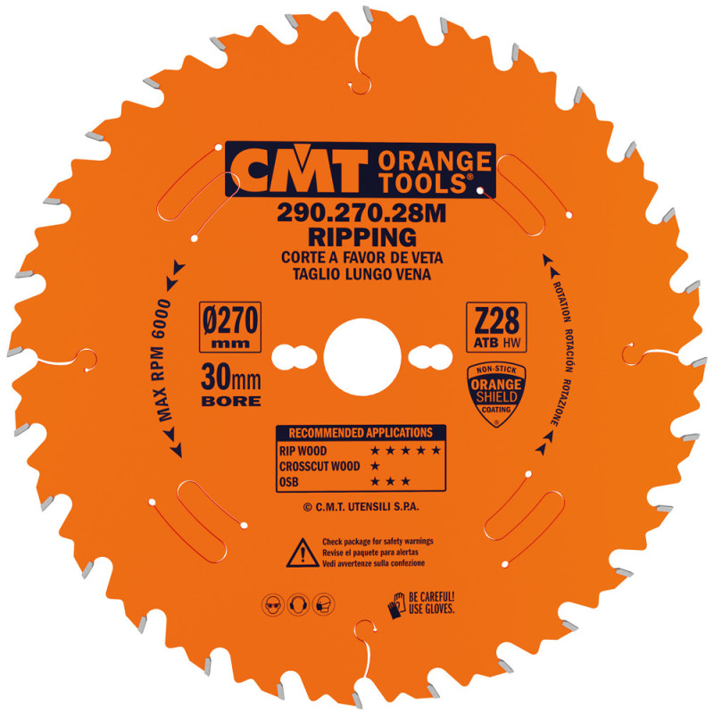 290.270.28M Piła tarcza do cięcia wzdłużnego do elektronarzędzi CMT