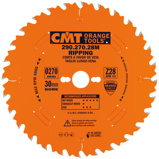 290.270.28M Piła tarcza do cięcia wzdłużnego do elektronarzędzi CMT
