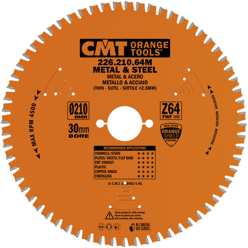 226.210.64M Piła tarcza HM 210x30x2,2/1,8 Z-648&deg;FWF CMT