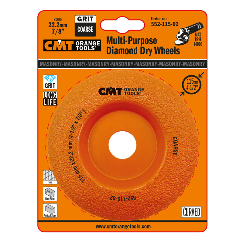 552-115-02 Piła tarcza DIA gruboziar. D115 F22,2 CMT