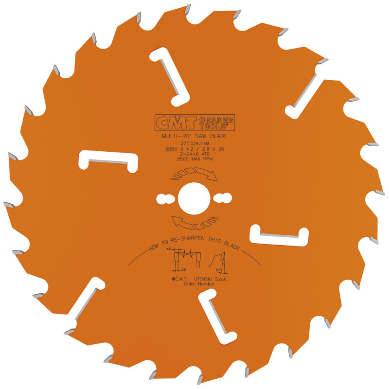 277.024.14M Piła tarcza do wielopił o grubym zębie CMT