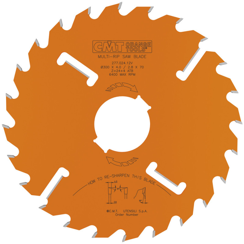277.024.12V Piła tarcza do wielopił o grubym zębie CMT