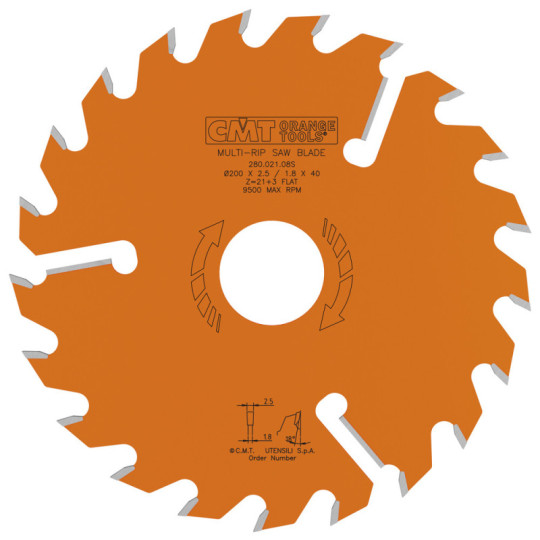 280.021.08S Piła tarcza do wielopił o cienkim zębie CMT