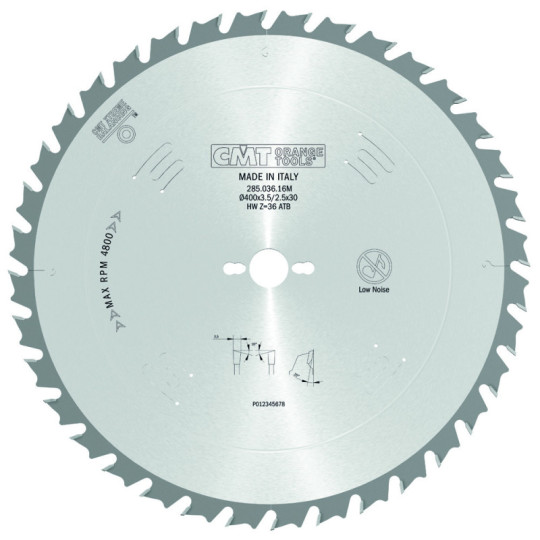 285.036.16M Piła tarcza do cięcia poprzecznego i wzdłużnego CMT