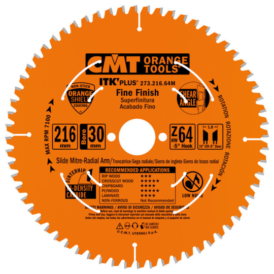 273.216.64M Piła tarcza ultracienka do cięcia poprzecznego CMT