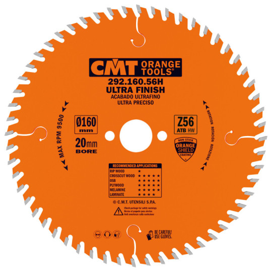 292.160.56H Piła tarcza do cięcia poprzecznego do elektronarzędzi CMT