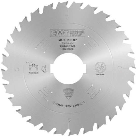 278.028.12V Piła tarcza do wielopił z ogranicznikiem posuwu CMT