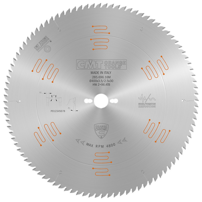 285.696.16M Piła tarcza HM D-400 F-30 Z-96 K-3,5/2,5COMBI3 CHROME CMT