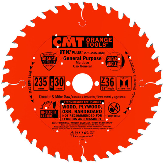 271.235.36M Ultra cienka piła tarcza ITK PLUS do cięcia wzdłużnego CMT